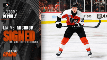 Flyers Sign Matvei Michkov to Three-Year, Entry-Level Contract