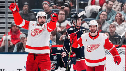 DET@CBJ: DeBrincat scores goal against Elvis Merzlikins