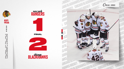 RECAP: Blackhawks Top Rangers 2-1 in Sorensen's First Win Behind the Bench