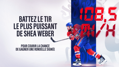 Battez le tir le plus puissant de Shea Weber