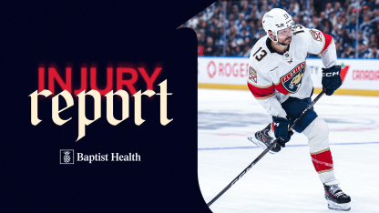 Injured Panthers skate prior to Game 5 in Raleigh 