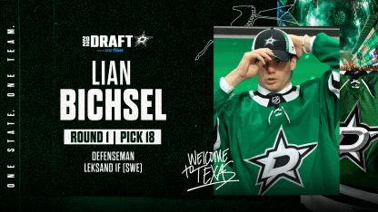Dallas Stars Stars select defenseman Lian Bichsel with 18th overall pick in 2022 NHL Draft