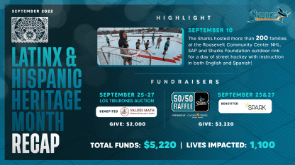 Sharks Foundation September 2022 Recap: Latinx & Hispanic Heritage Month