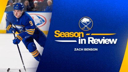 buffalo sabres zach benson season recap season in review
