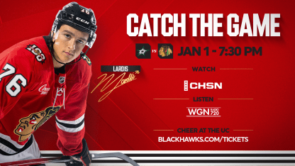 PREVIEW: Blackhawks Open the New Year with Matchup Against Stars