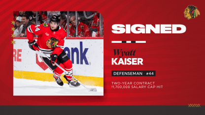 RELEASE: Blackhawks Sign Wyatt Kaiser to Two-Year Contract
