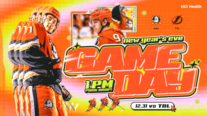 Ducks Look to Strike Lightning in NYE Matinee at Honda Center