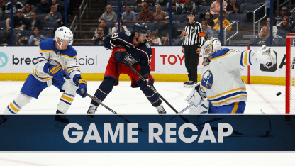 blue jackets pull away from sabres in preseason contest