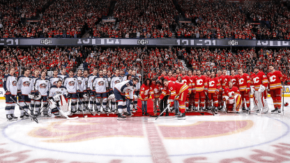 Flames and Blue Jackets honor Gaudreau