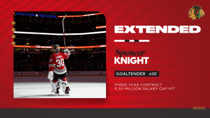 RELEASE: Blackhawks Sign Spencer Knight to Three-Year Contract Extension