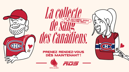 La 43e Collecte de sang des Canadiens aura lieu le 16 octobre