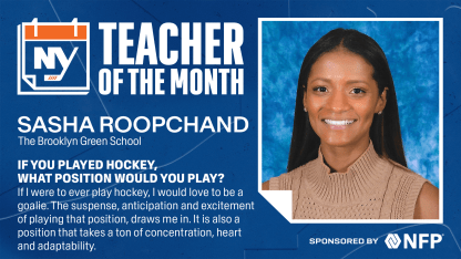 Islanders Teacher of the Month: Sasha Roopchand