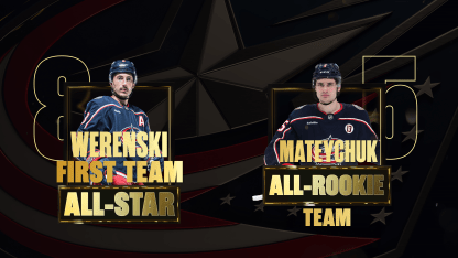 blue jackets zach werenski denton mateychuk all nhl
