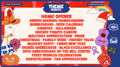 Canadiens announce 2025-26 theme nights