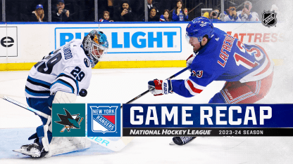 San Jose Sharks New York Rangers game recap December 3
