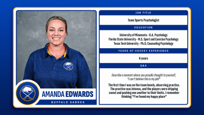 Women in Hockey Buffalo Sabres Amanda Edwards