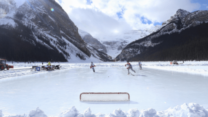 Outdoor shinny hockey