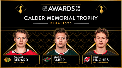 Connor Bedard, Brock Faber och Luke Hughes nominerade till Calder Memorial Trophy