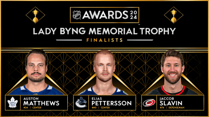 Elias Pettersson, Auston Matthews, Jaccob Slavin nominerade till Lady Byng Trophy