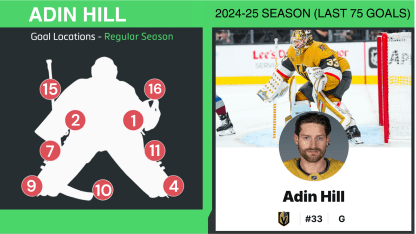 Adin Hill Goal Locations