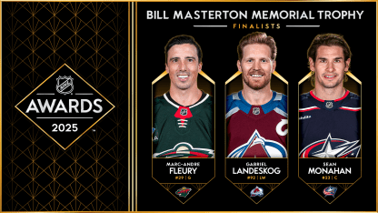 Fleury Landeskog Monahan Masterton finalistit