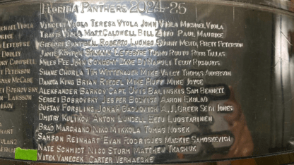 Florida Panthers 2024-25 names go on Stanley Cup