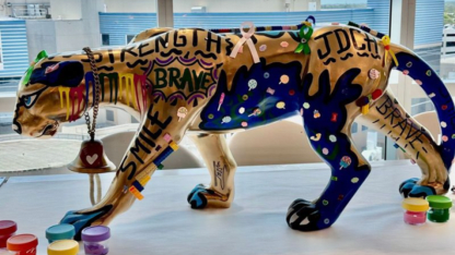 The story behind the artsy panther statues popping up around town