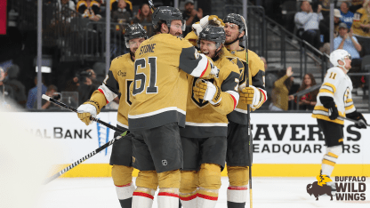 Golden Knights Outlast Bruins, 6-5, for Third Win of the Season
