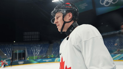 Nathan MacKinnon all business for Canada at Milano Cortina