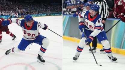 NHL EDGE stats Tage Thompson Quinn Hughes United States Olympics 2026