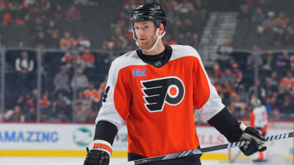 Sean Couturier of the Philadelphia Flyers sets in the locker room