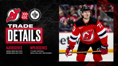 Devils Acquire 2nd 3rd Round Draft Picks from Winnipeg RELEASE