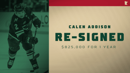 A Calen Addison Contract of Redemption With The Minnesota Wild