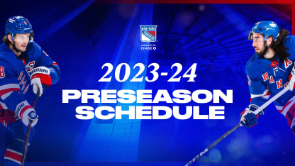 Rangers announce 2023-24 preseason schedule, including three games