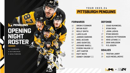 Penguins Tweak Lineup for First Time Since Opener