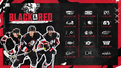 Black and red scheme returning as Sabres' third jersey for 12 home games