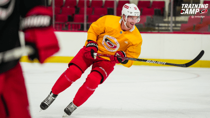 Forward Andrei Svechnikov is back on the ice for the Carolina Hurricanes at  training camp 
