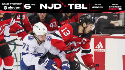Devils Host Bolts in 6 45 PM Game PREVIEW New Jersey Devils