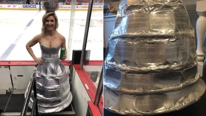 lady dressed as stanley cup Meet Mama Stanley, the legendary and passionate Edmonton Oilers super fan