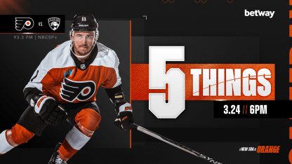 5 Things Flyers vs. Panthers Philadelphia Flyers