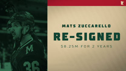 Wild, Mats Zuccarello agree to 2-year, $8,250,000 contract extension