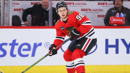 Connor Bedard skates in his first NHL exhibition game with the Chicago  Blackhawks 