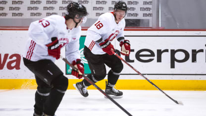 Timo Meier after his first full practice with the Devils