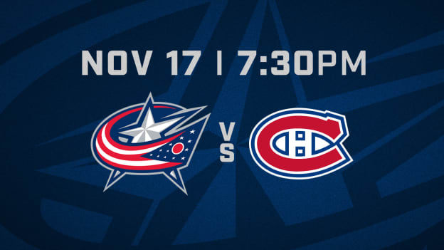MONDAY, NOVEMBER 17 AT 7:30 PM VS. MONTREAL CANADIENS