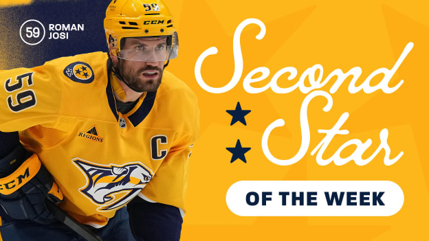 Josi Named NHL's Second Star of the Week