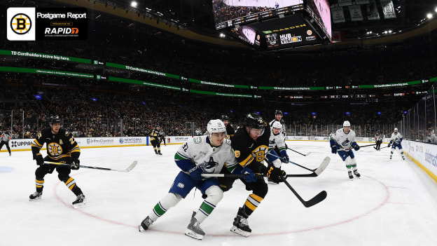 Bruins Fall 5-4 in Shootout to Canucks, ‘Have to Really Learn From It’