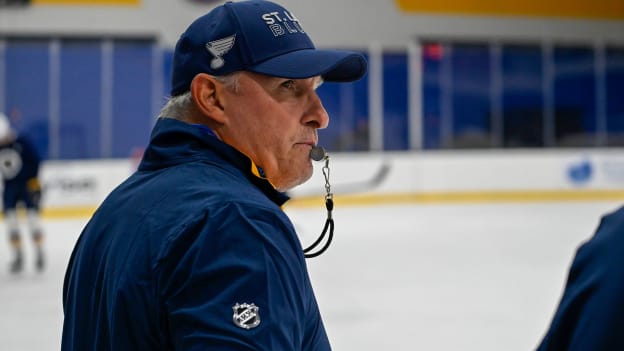 Blues begin first training camp practices