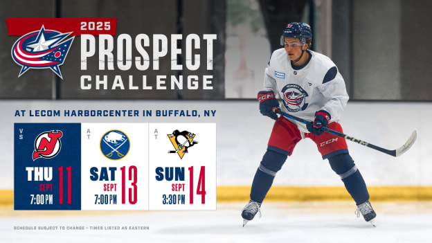Blue Jackets to participate in 2025 Prospects Challenge in Buffalo