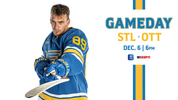 TONIGHT: Blues at Senators - 6 p.m.
