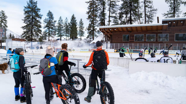 Outdoor Hockey in Winthrop, Washington